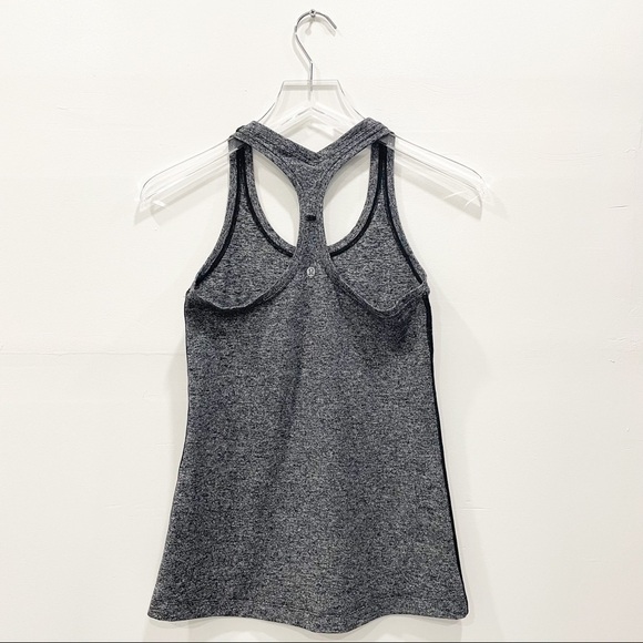Lululemon Cool Racerback Tank Top Heather Gray Seamed Atheisure - Picture 2 of 7